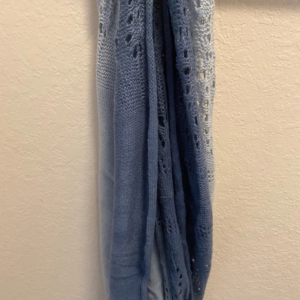 Blue ombré infinity scarf